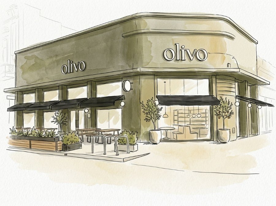 Fachada de Olivo Chivilcoy, boceto